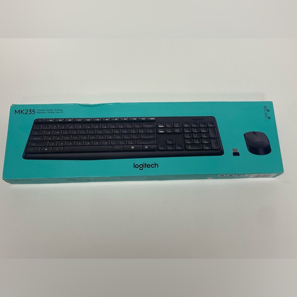 Logitech Black Wireless Keyboard and Mouse Combo sealed box